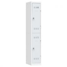 Vestiaire 1 Colonne 300mm 2 Cases Moraillon Gris,