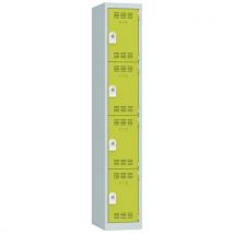 Vestiaire 1 Colonne 300mm 4 Cases Moraillon Anis,
