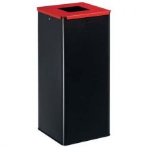 Poubelle De Tri Metal 40 L Gris / Rouge - Manutan,