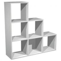 Aufbewahrungsmöbel 6 Stufenfächer Maxicube - Aluminium,