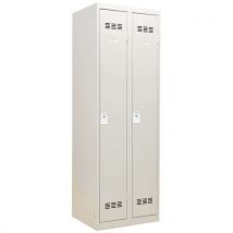 Vestiaire Industrie Propre 2 Colonnes 300mm Clés Gris,