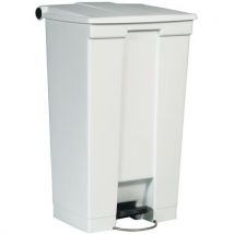 Poubelle À Pédale Step-on - Capacité 87 L - Blanc,