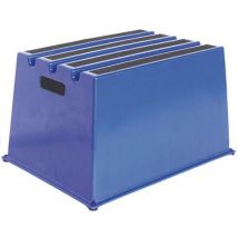 Marchepied Antidérapant - 1 Marche - Bleu - Manutan,