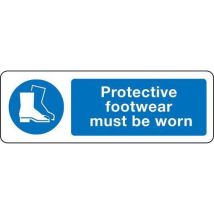 Rigid plastic protective footwear sign hxw 600x400mm