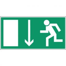 Brady - Schild Für Evakuierung Und Rettung - „nooduitgang Linksbeneden“ („notausgang Unten Links“ Auf Niederländisch) - Aufkleber