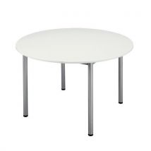 Table Ronde Grise Pied Alu Diam 120,