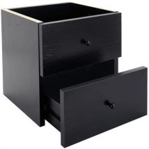 2 Pièces Lot De 2 Tiroirs Noirs Pour Meuble De Rangement Maxicube - Artarredi,