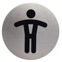 Plaque De Signalisation Toilettes Hommes Ø 83 Mm ,