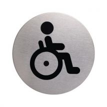 Durable - Plaque De Signalisation Toilettes Personnes Handicapés Ø 83 Mm,