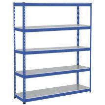 Rayonnage Rapid 1 1980x2 440x915 5 Tablettes Metal Bleu,