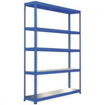 Rayonnage Manutan Rapid 1 2440x1830x455 5 Tabl Métal Bleu,