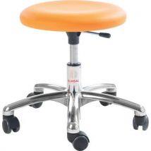 Tabouret Beta - Imitation Cuir - Bas - Orange,