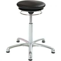 Tabouret Pilates - Imitation Cuir - Bas - Patin - Noir,