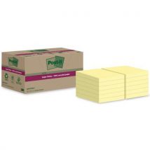 12 Pièces Notes Super Sticky Recyclées 47,6x47,6 Mm 12 Blocs Jaune, - Post-it Super Sticky