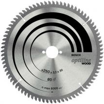 Bosch - Lame De Scie À Onglet Et Radiale Optiline Wood - Ø 216 Mm - Alésage Ø 30 Mm