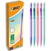 12 Pièces Lot De 12 Porte-mines Bic Matic 0,7 Mm Corps Pastel Assortis, - BIC