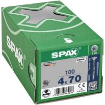 100 Vis À Tête Fraisée T-star Plus Filetage Partiel Ø 4x70,