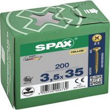 200 Senkkopfschrauben Mit Pozidriv-antrieb Und Vollgewinde, Yellox, Ø 3,5x35,