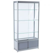 Ausstellungsvitr. 1000 X 400 X 2000 Mm Mit Schrank - Alu,