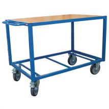 Fimm - Wagen Mit Holzplatte - Tpe-räder - Tragkraft 500 Kg - Fimm