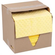 100 Pièces Absorbant Chimique Feuilles Jaune, - Manutan Expert