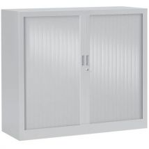 Armoire Basse À Rideaux 100 X 100 Cm 7035 Gris,