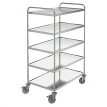 Hupfer - Chariot De Service En Inox 18/10 - 5 Plateaux - Capacité 150 Kg À 200 Kg