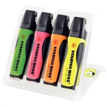 Lot De 4 Surligneurs Boss Coloris Assorti Trait Largeur:5,
