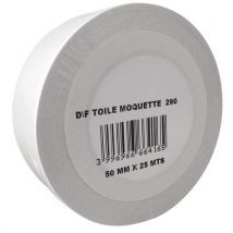 Ruban Toilé Double Face Blanc Largeur:50 Mm,
