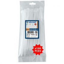 Colliers De Fixation En Nylon Blancs - 2,5x200 - 100pces,