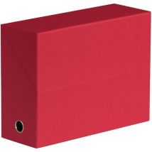 5 Pièces Boîte De Classement Carton - Dos Largeur 12 Cm - Rouge,