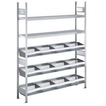 Schulte Lagertechnik - Rayonnage Grande Largeur Easy-fix Plus - Panier Grillagé - Hxp 2000x400 Mm - Schulte