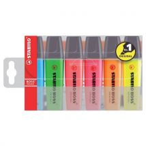 Lot De 6 Surligneurs Boss Coloris Assorti Largeu Trait:5,