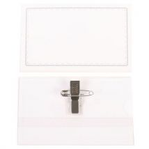50 Pièces Badge Avec Pince Combi Manutan 90x57mm,