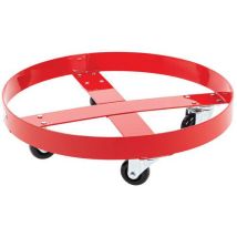 Manutan Expert - Rouleur pour fûts en acier - Capacité 410 kg - Roulettes pivotantes polyamide - Idéal manutention