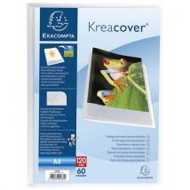 Protège-documents Kreacover 120 Vues - A4. Blanc,