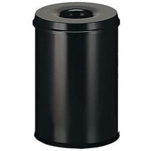 Poubelle Antifeu Manutan - 50l - Noir,