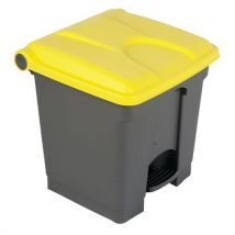 Collecteur Step-on Gris Et Jaune 30l - Manutan,