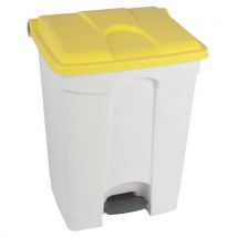 Collecteur Step-on Blanc Et Jaune 70l - Manutan,