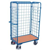 Variofit - Roll Conteneur Avec Base Bois - 3 Cotés - Capacité 400 Kg