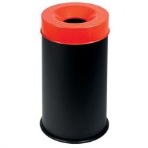 Medial - Feuerfester Mülleimer Schwarz Mit Deckel 50 L