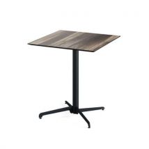 Table De Bistrot Pliable X Cross Tropical Wood 70x70 Cm,