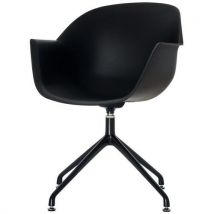 2 Stücke Sessel Moon Fuß Schwarz Sitz Schwarz,