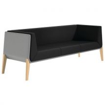 Fauteuil Accord 3 Places - Noir Gris - Quadrifoglio,