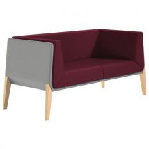 Quadrifoglio - Sessel Accord 2 Plätze - Bordeaux Grau - Quadrifoglio,