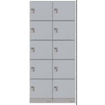 Vestiaire Multicases 10 Cases 1660 Mm Gris - Manutan Expert,