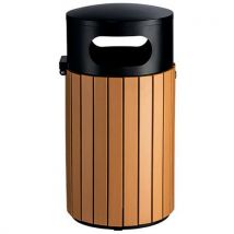 Medial - Abfallbehälter Für Den Außenbereich In Holzoptik - 40 L