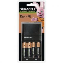 Duracell Ladegerät +2 Batterien Aa Und Aaa, Schnelles Aufladen In Nur 15 Minuten,