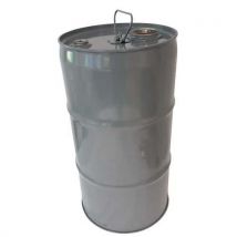 Fût Acier 30l Gris 2 Bondes Vernis Intérieur Epoxy,