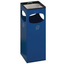 Ascher-abfallbehälter Aus Metall, Blau 22 L,